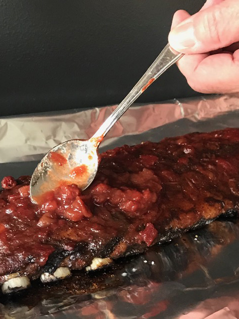 Recipe - cranberry coulis on ribs